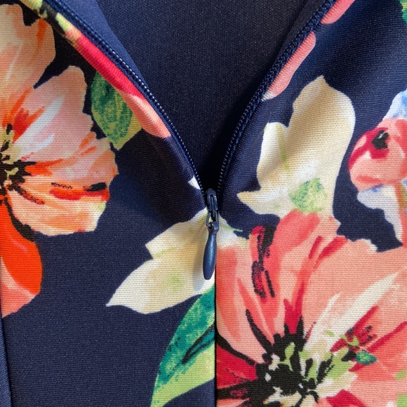 Vince Camuto Fit and Flare Floral Print Dress - Picture 8 of 12